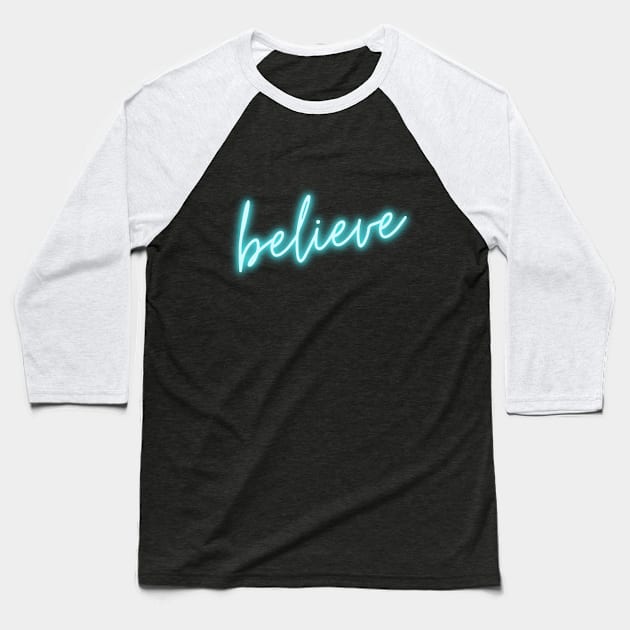 Believe Baseball T-Shirt by Maan_POD